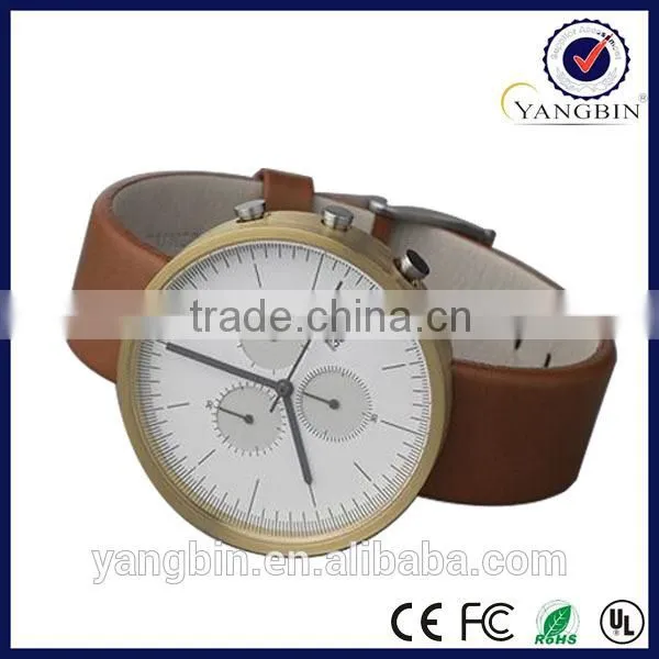 2015 New Design Six Hands Big Number Ladies Leather Bracelet Watch photo-2
