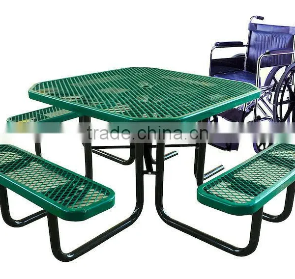 Picnic Table, Expanded Picnic Table, Octagonal, 46inch, Blue, Green, Etc. photo-3