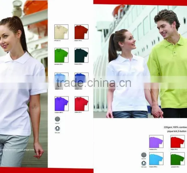High Quality Fashion Couple Polo Shirt , Custom Polo Shirt Design photo-2
