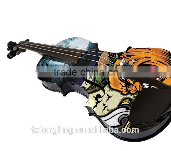 Tiger Painting Decorative Art Violin photo-2