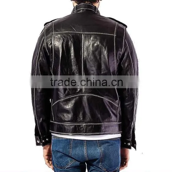 Black Shiny Jacket Leather photo-2