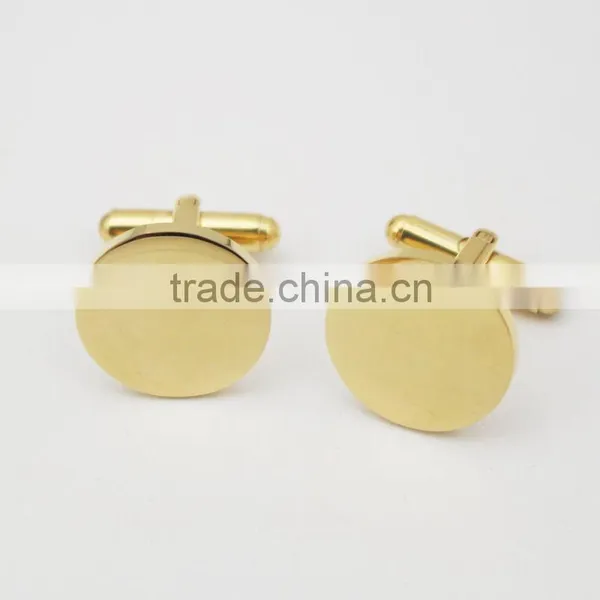 2016 Fashion Gold Plating Cufflink Adding Custom Logo photo-2