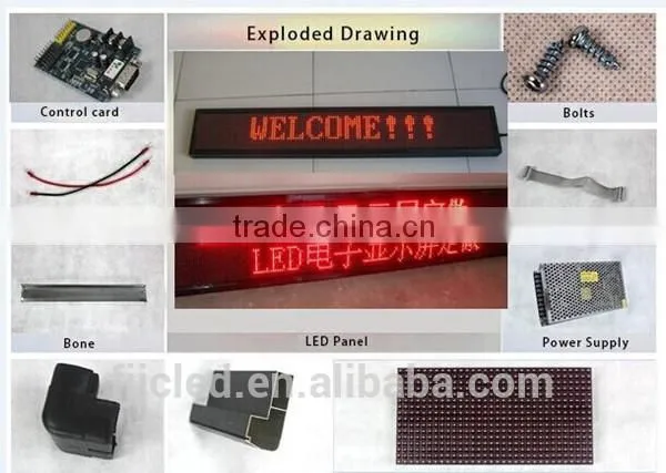 HOT SALE!!! Led Moving Message Sign,Tri-color Electronic Information Board photo-2
