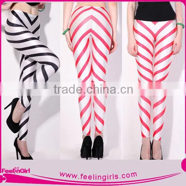 Hottest Golden Supplier Wholesale Strip Women Leggings Pants photo-3