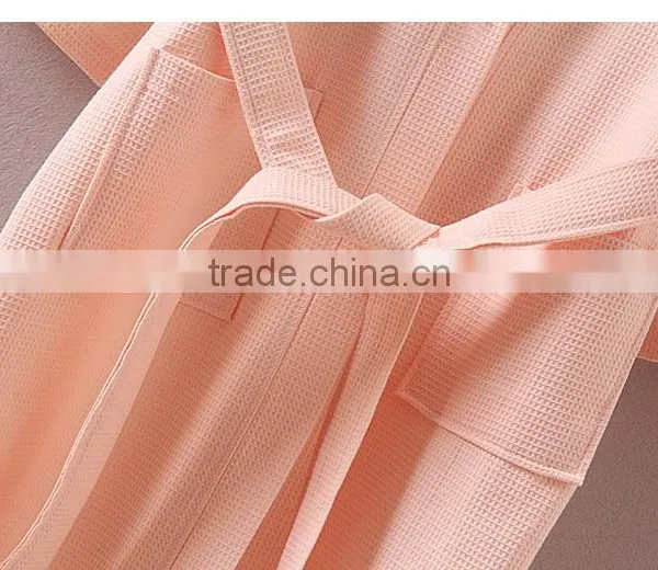 The Hotel for Men and Women in Spring and Summer Cotton Waffle Bathrobe Kimono Hotel Bathrobe Sweat Evaporate Couples Bath Robe photo-3