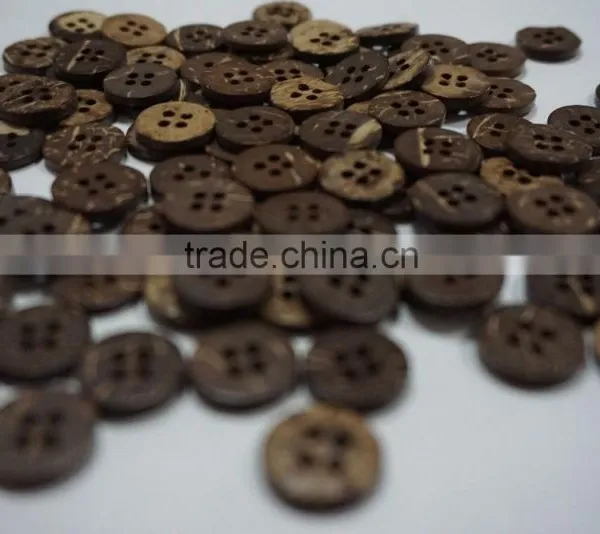 Four Holes Fashionable Coconut Shell Button Size 22L photo-5