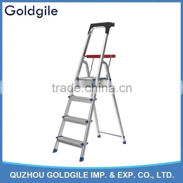 Goldgile Aluminium Household Step Ladder With Tools Box