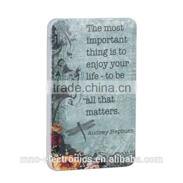 Business Card Use and PU Leather Material Cover 2016 New Wallet Power Bank Charger With Full Color Logo Printing photo-3