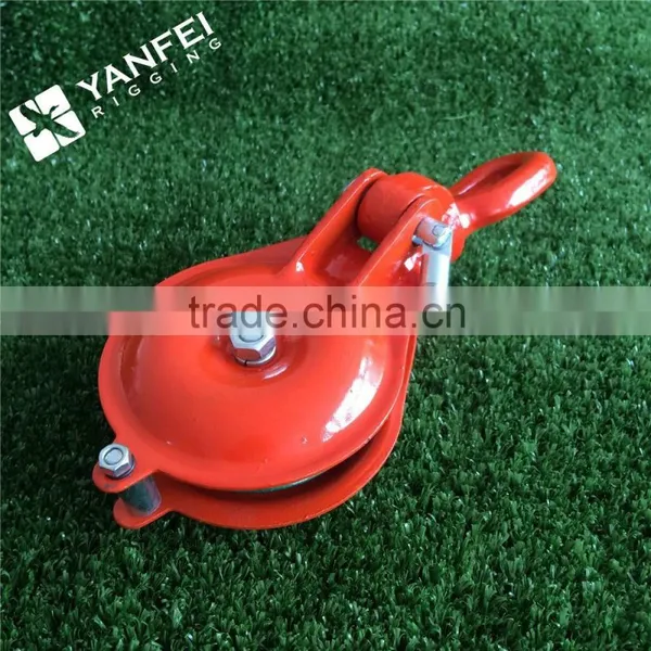 Heavy Duty Pulley Block With Hook Or Eye Of Lifting Rigging photo-5