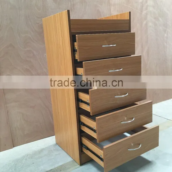 Antique Chests of Drawers Wooden Grain Color Drawer Storage Cabinet With 5Layers photo-4