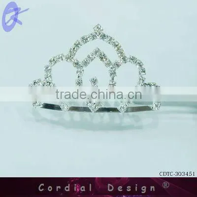 2013 New Design Fashion Jewelry Mini Tiara Combs For Baby Hair Accessory