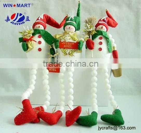Styrofoam Snowman Ornament W/styrofoam Balls Legs