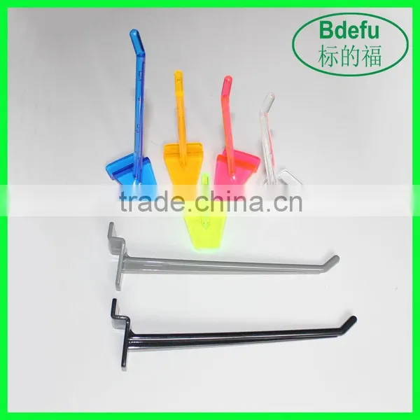 Plastic Transparent Blue Single Hook for Display photo-3