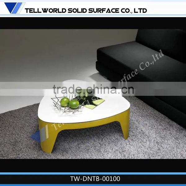 2016 Hot Sale 4 Seaters Table Resturant Resin High Gloss photo-5