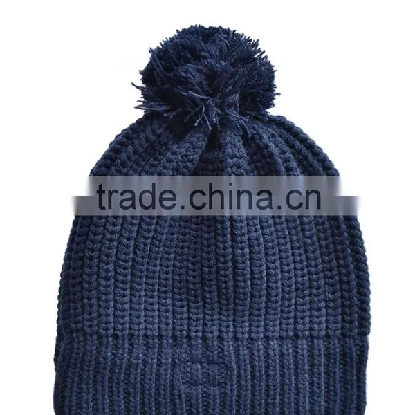 Custom Winter Embroidery Acrylic Knitting Beanie Caps Outdoor Sports photo-2
