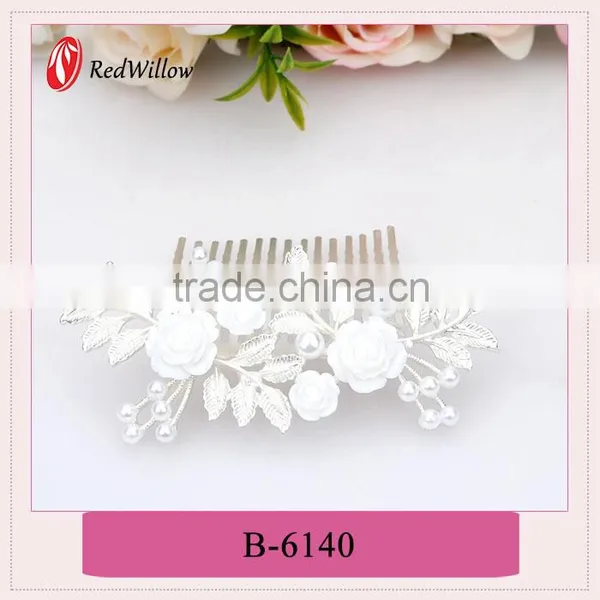 Wholesale Products China White Rhinestone Hair Claws,alloy Pearl Hair Claws,beautiful Hair Claw photo-6