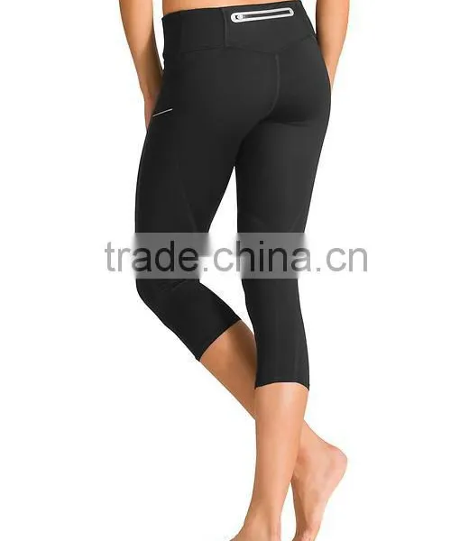 Cropped Women Yoga Pants for Running Sports Yoga Top Quality Lady Compression Leggings photo-3
