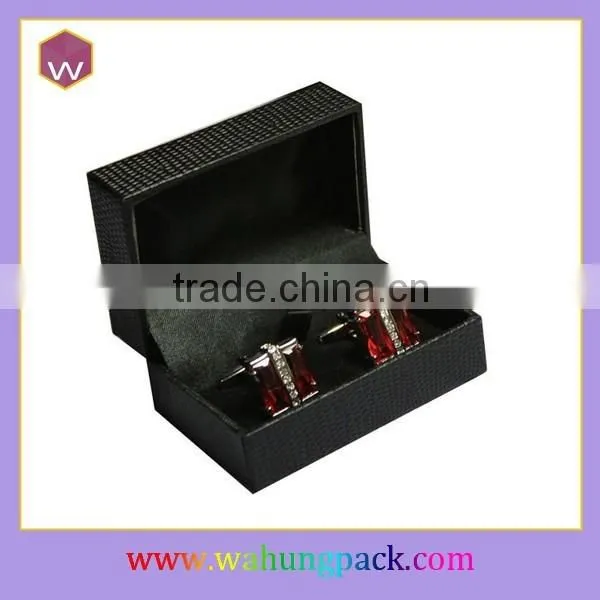 Black Cardboard Cufflink Presentation Box Packaging Cuff Links photo-4
