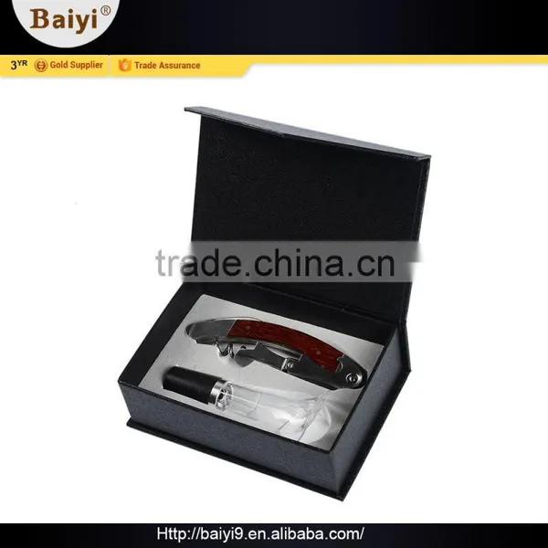 Luxury Quality Easy-To-Use Wine Opener Stainless Kitchen Utensil Set With Box