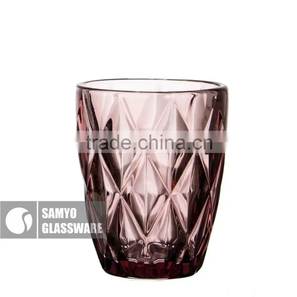 SAMYO Handmade Home Usage Hot Sale Pressed Glass Set With Rhombus Pattern photo-6