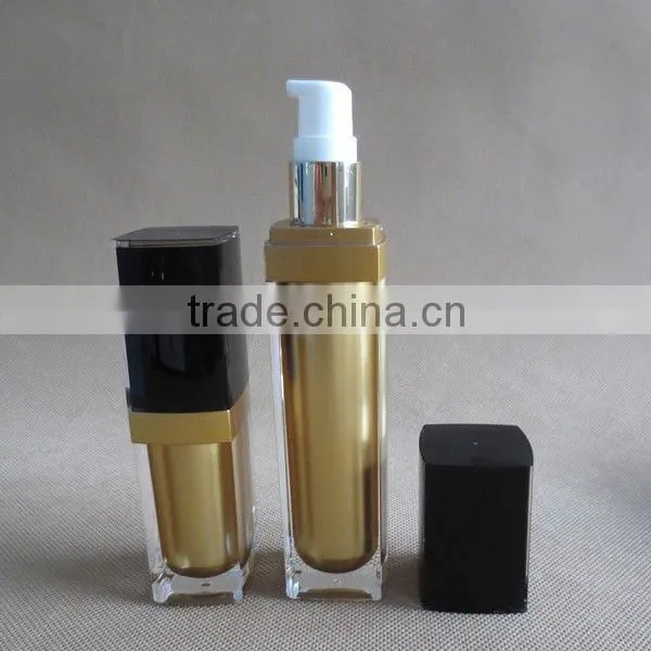Square Shaped Acrylic Cream Jar and Cosmetic Lotion Bottle With Pump photo-2
