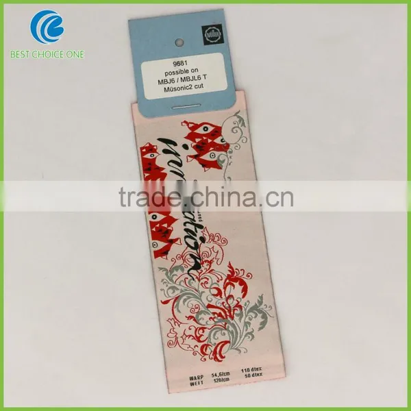 High Density Center Fold Garment Woven Label For Clothing photo-2