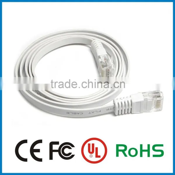 Shenzhen High Quality 4p 32awg 7/0.08 Copper Wire Cat5e Utp Flat Cable With Rj45 Connector photo-5