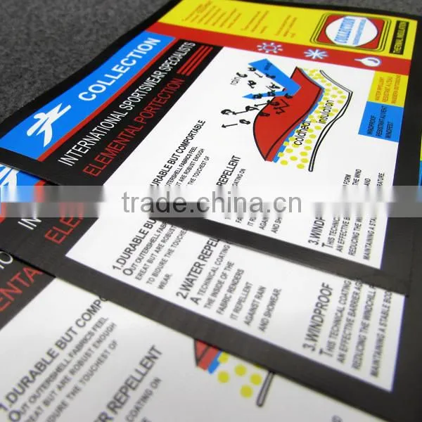 Clear Colorful Printing Special Material Labels For Clothing photo-2