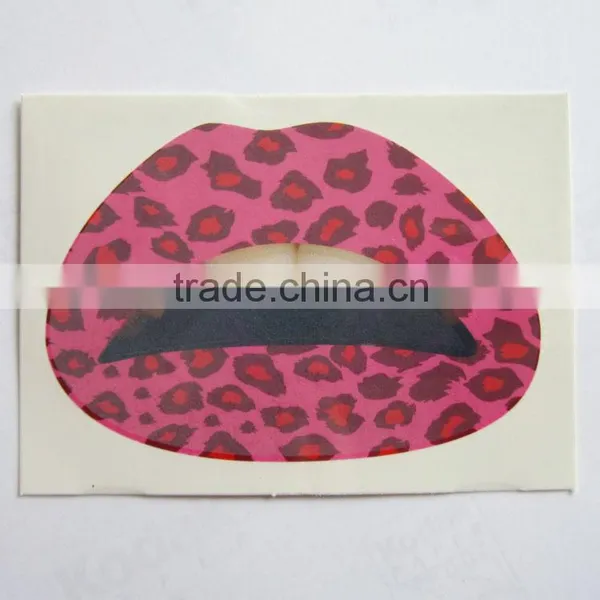 Wholesale Custom English Flag Water Transfer Temporary Lip Tattoos Sexy Waterproof Lip Sticker Non-toxic Lip Tattos Quality Choice photo-4