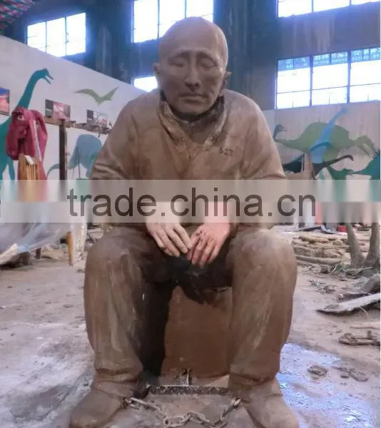 life size warriors fiberglass garden statues