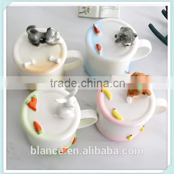 Ceramic Animal Lid Mug With Phone Holder photo-2