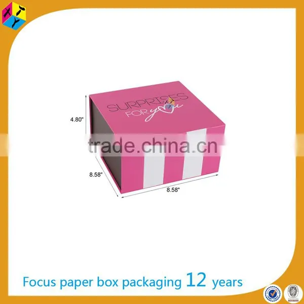 Custom Nice Folding Paper Packaging Purple Hat Boxes photo-2