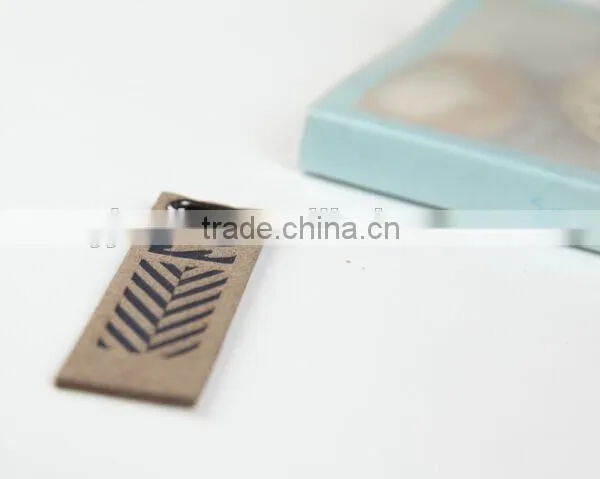Custom Logo Clothing Faux PU Leather Patch for Denim photo-2