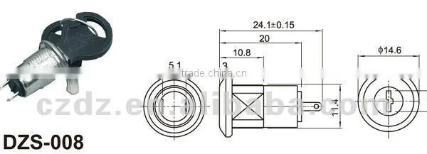 Metal 12mm Key Lock Switch On/off,12mm Metal Security Key Switch Key Operated Switch photo-4