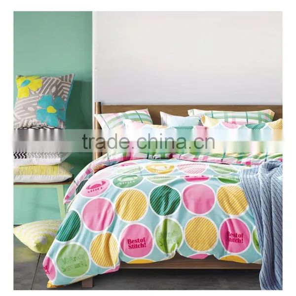 Spring Language Textile Prints Circle Bedding Comforter Sets Good Price