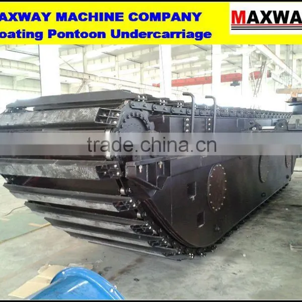 MAXWAY MACHINE COMPANY ~ Pontoon Undercarriage for PC200 PC210 PC220 Swamp Buggy Excavator , Model: MAX200PU