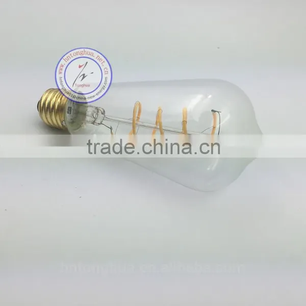 New Design Colorful Filament Led Bulb Vintage Retro Antique Industrial Style Lights ST64 E27 Brass photo-4