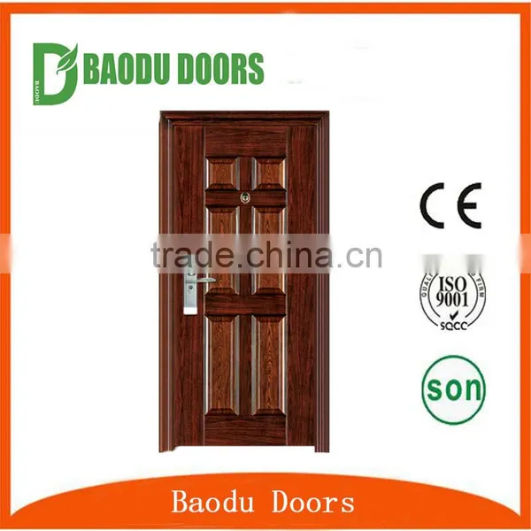 2016 New Style Cheap Security Exterior Steel Door Commercial Double Steel Doors photo-5