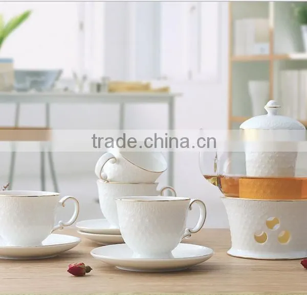 Good Quality Creative Customized Pure Color Bone China Ceramics Tea Set