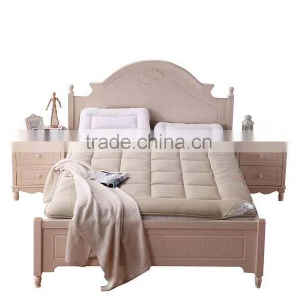 Professional Polyester Anti-Slip Quilted Cooling Mattress Pad With Elastic Corner Straps photo-5