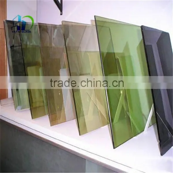 Living Room Decorative Gold Reflective Glass Gold Mirror Coating Glass 6mm Reflective Glass Door photo-5