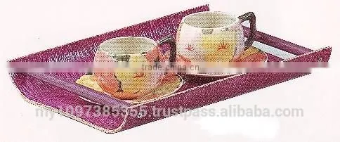 Purple, Handle Tray, Palm, Non-Slip Tray, Anti Slip Tray, Design Tray, Wooden Tray, Serving Tray, Display Hotel