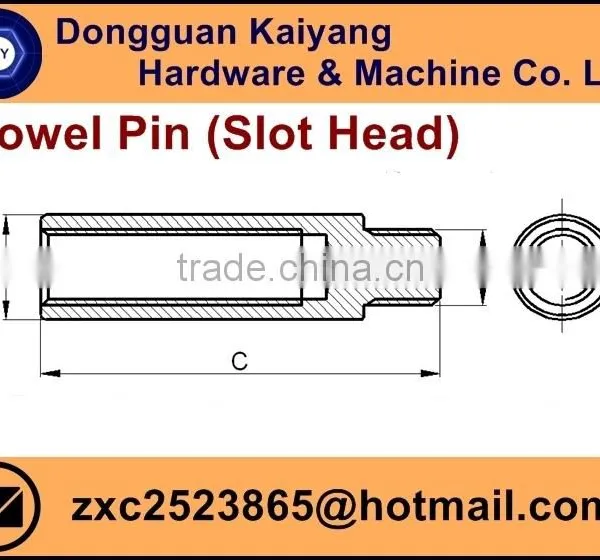 Dowel Pin With Slotting Head (for Furniture); Zinc Plated (Blue , White/bright , Yellow Zinc Finish ); M4, M6 photo-3