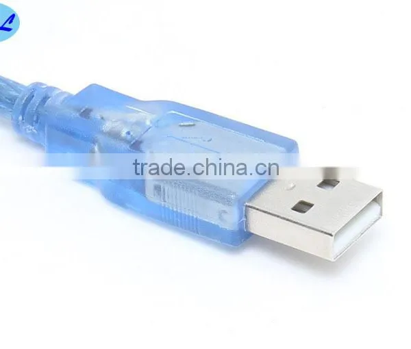 Transparent Blue USB2.0 Cable Male to Mini 5PIN 5m photo-4