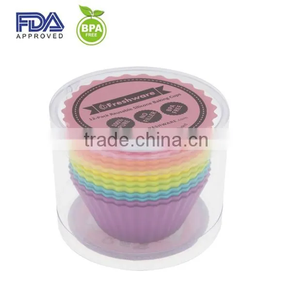 Baking Silicone Cups Soft Round Cupcake Liners photo-2