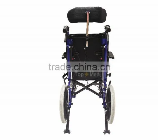 Topmedi Best Selling Products TRW958LBCGPY Detachable Headrest Aluminum Frame Disabled People Battery Operated Wheelchair photo-5