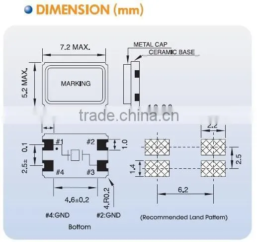 7x5mm SMD Quartz Crystal-Metering photo-2