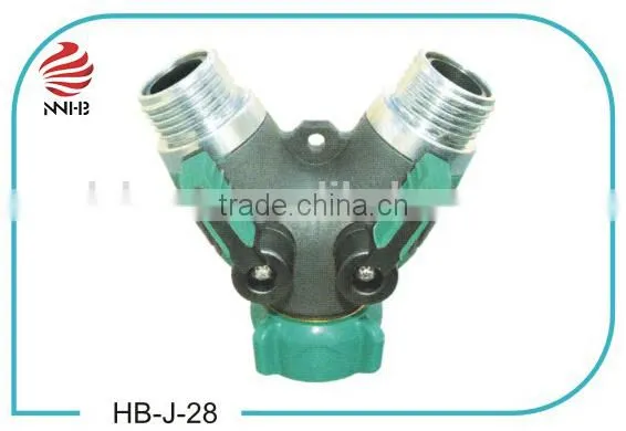 3/4'' 2-WAY TAP ADAPTOR WITH GARDEN WATER HOSE CONNECTOR photo-2