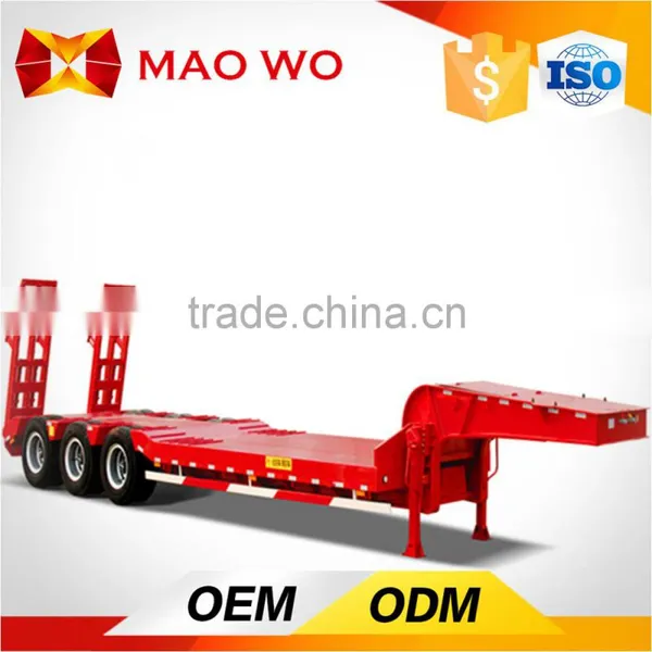 3 Axle 40 Ton 16 Meter Low Plate Semi Trailer for Sale China Supplier photo-2