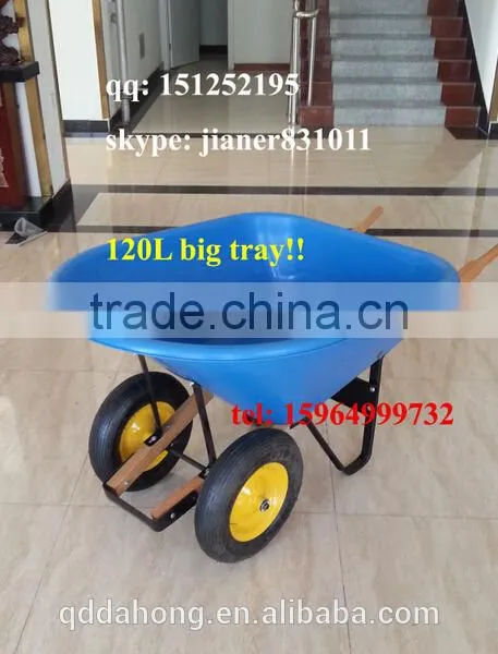 Heavy Duty Construction Plastic Wheelbarrow WH8802 photo-5
